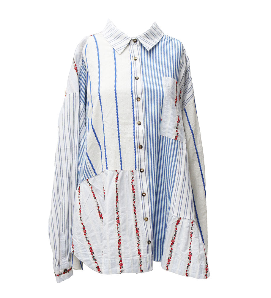 Easel Mixed Stripe Button