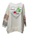 Easel 3/4 Heart Beet Blouse