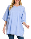 ZENANA Acid Wash Boyfriend Box T-Shirt