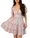 Angie Clothing Twist Front Cut Out Short Sleeve Dress