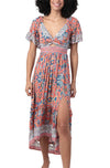 Angie Clothing Twist Front Cut Out Maxi Dress