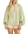 Lime 'N' Chili Pin Stripe Ruffle Blouse