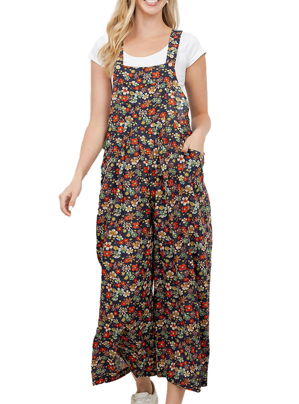 La Soul Vintage Floral Print Overall