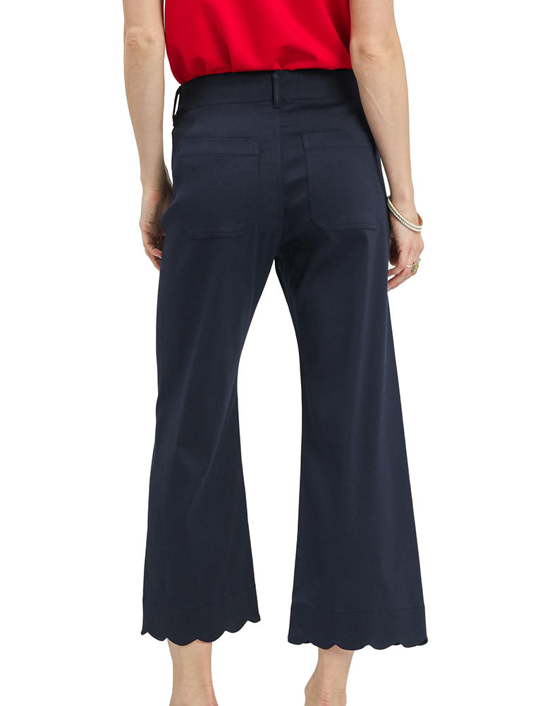Umgee USA Scallop Hem Wide Leg Pants