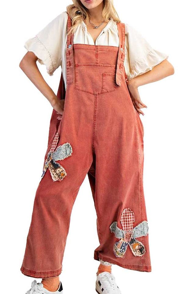 Easel Flower Patch Overalls