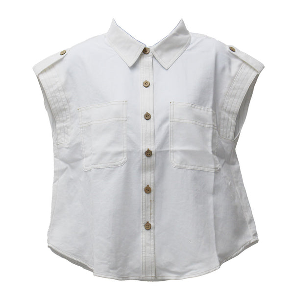 Blu Pepper Contrast Stitch Top