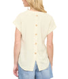Blu Pepper Back Button Top