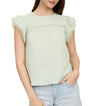 Blu Pepper Textured Ruffle Lace Top