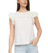 Blu Pepper Textured Ruffle Lace Top