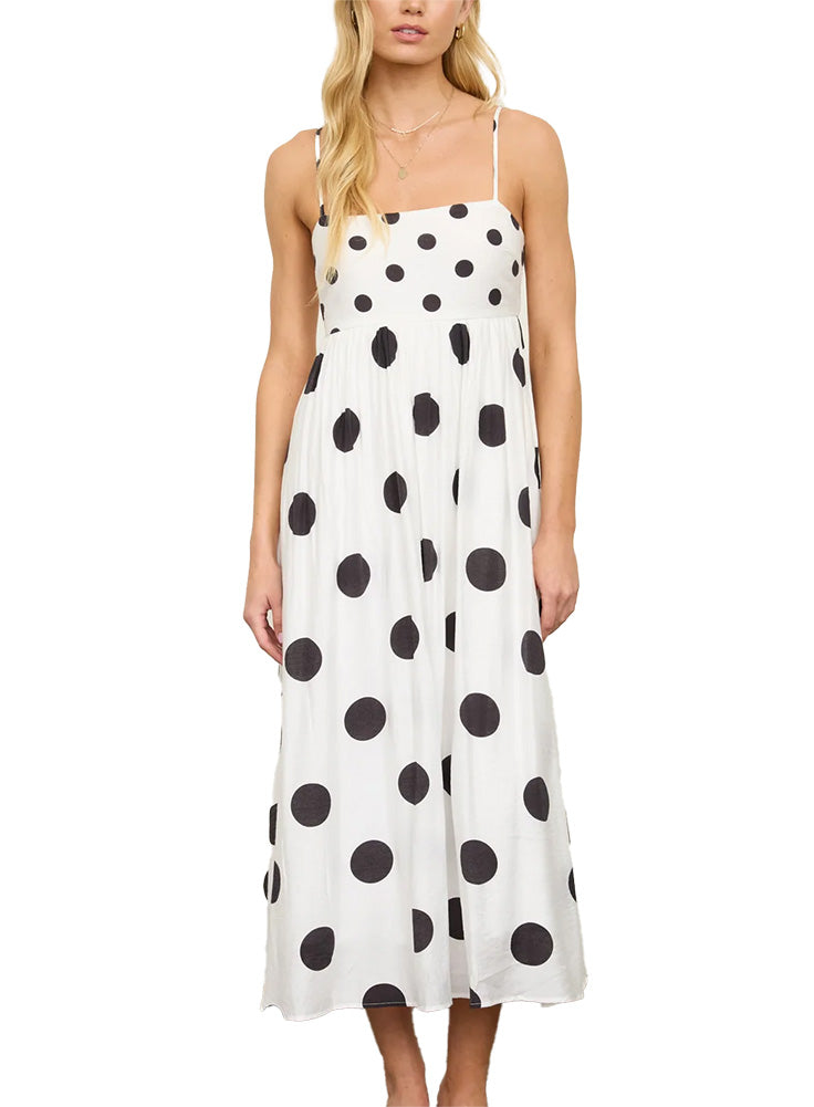 Blu Pepper Polka Dot Midi Dress