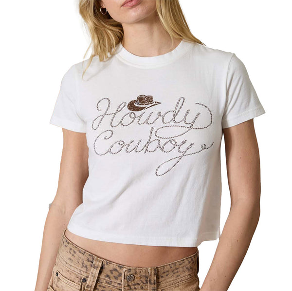 JOA Howdy Cowboy Cropped T-Shirt