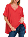 ZENANA V-Neck Ribbed Top