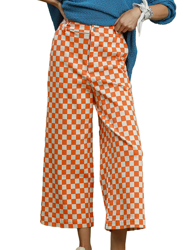 Umgee USA Checker Mineral Wash Pants