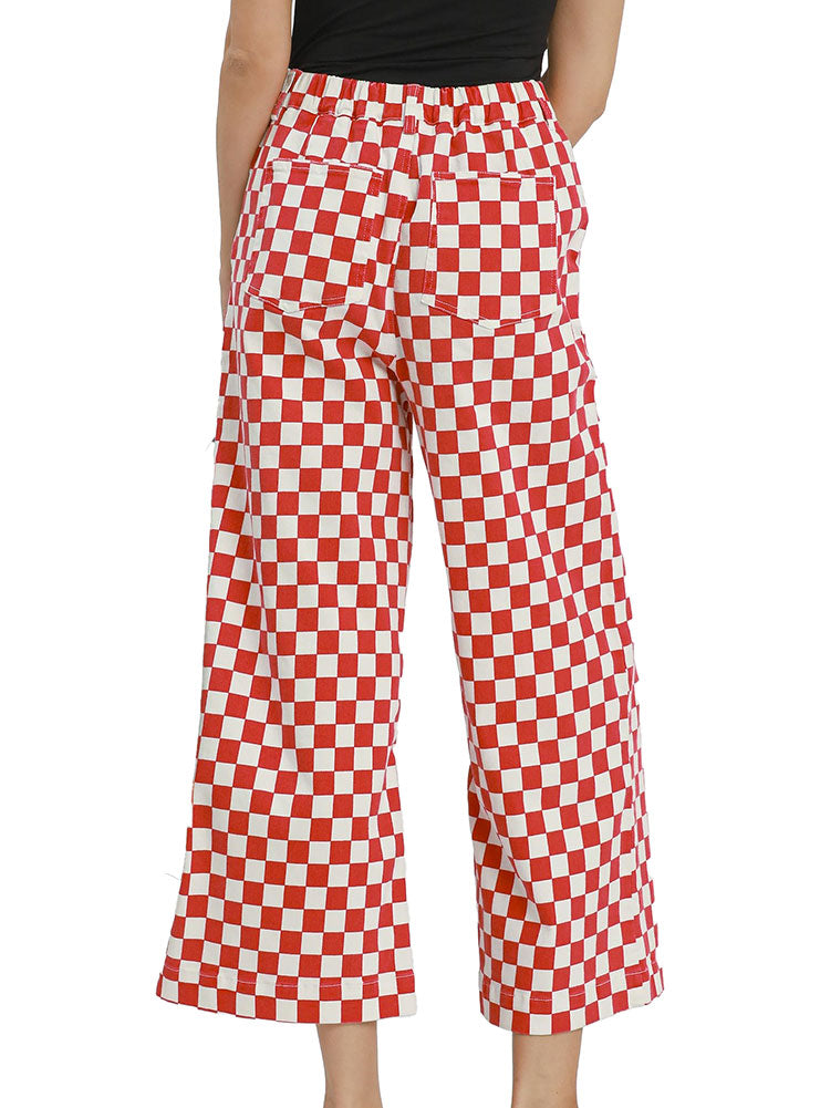 Umgee USA Checker Mineral Wash Pants