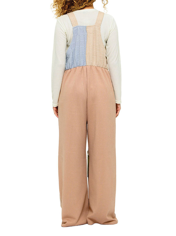 Yak & Yeti Overall Patchwork Colorblock Pastel Tones