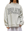Bucketlist Inc. Polka-dot Embroidered Pray Sweatshirt