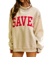 Bucketlist Inc. Saved Embroidered Sweatshirt