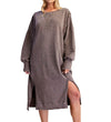 Easel Washed Terry Pullover Dress