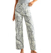 Mica Denim High-rise Wide Leg Printed Jeans