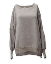 ZENANA Acid Washed Batwing Sleeve Fleece Sweatshirts