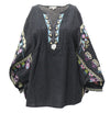 Easel Women's Embroidered Dolman Blouse