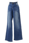 Dakota Blue Women's Studded Wide Leg Jeans