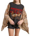 Zutter Cowboy Ranch Life 1930s Graphic Animal Kaftan Top