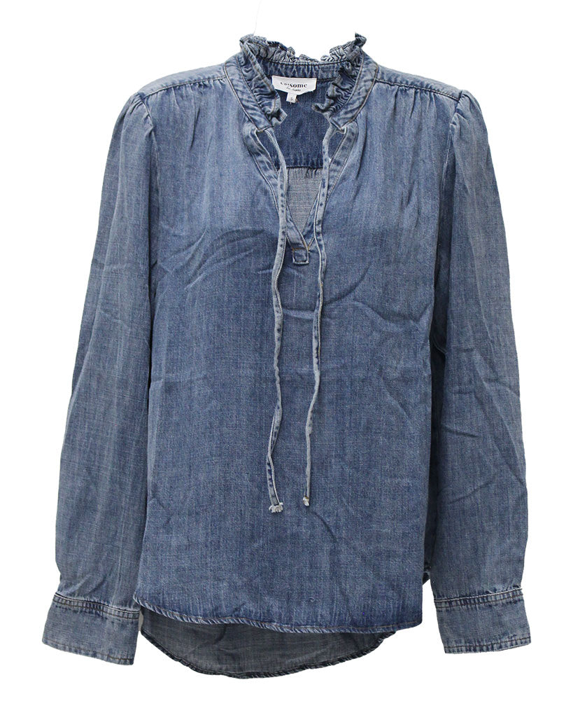 ee:some Women's Tie Front Blouse