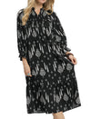Umgee USA Boho Smocked Yoke Midi Dress