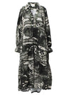 Umgee USA Mix Collared Maxi Dress