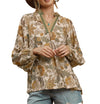 Umgee USA Mix Floral Split Neck Blouse