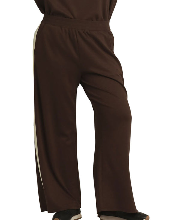 Umgee USA Colorblock Side Stripe Straight Pants