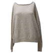 JOA Women's Contrast Trim Off Shoulder Pullover Sweater