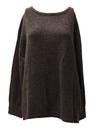 The Workshop Studio Women's Boat Neck Oversized Knit Pullover Sweater