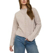 The Workshop Studio Women's Raw Edge Mock Neck Button Down Cardigan Sweater