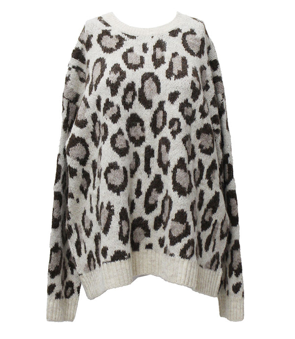 Easel Leopard Print Sweater