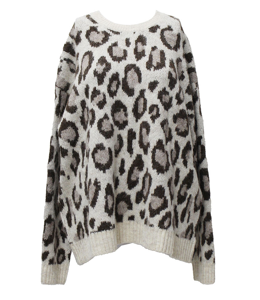Easel Leopard Print Sweater