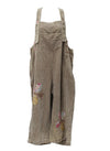 Easel Flower Patch Washed Corduroy Denim Overalls