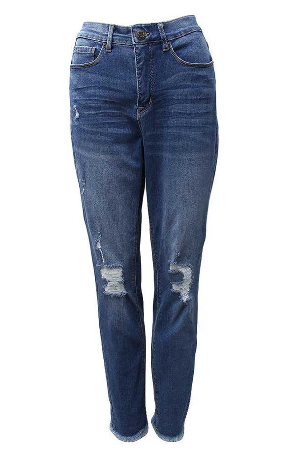 One 5 One Women's Destruct Fray Denim