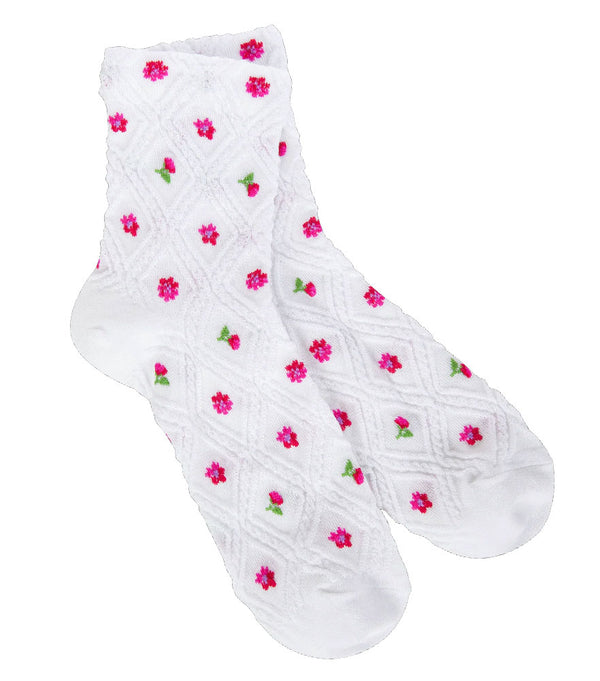 Worlds Softest Socks Weekend Lattice Quarter Rosebud