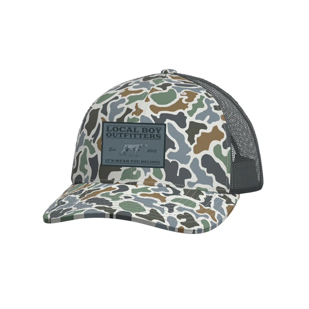 Local Boy Outfitters Bird Dog Badge Trucker Hat