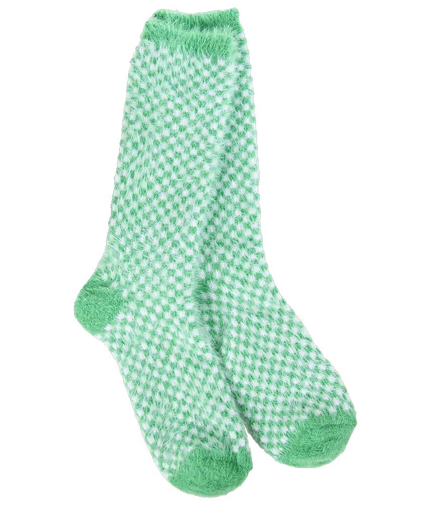 Worlds Softest Socks Holiday Fuzzy Check Socks