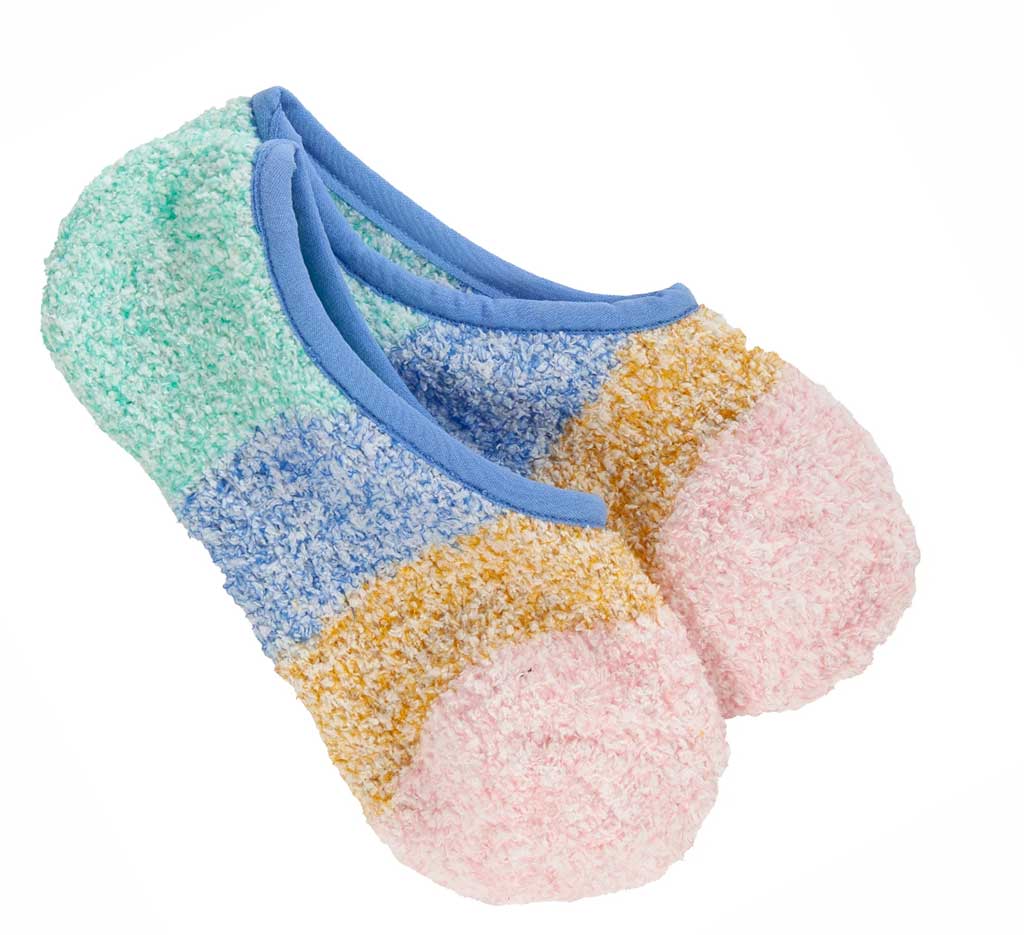 Worlds Softest Socks Cozy Colorblock Footsie Socks