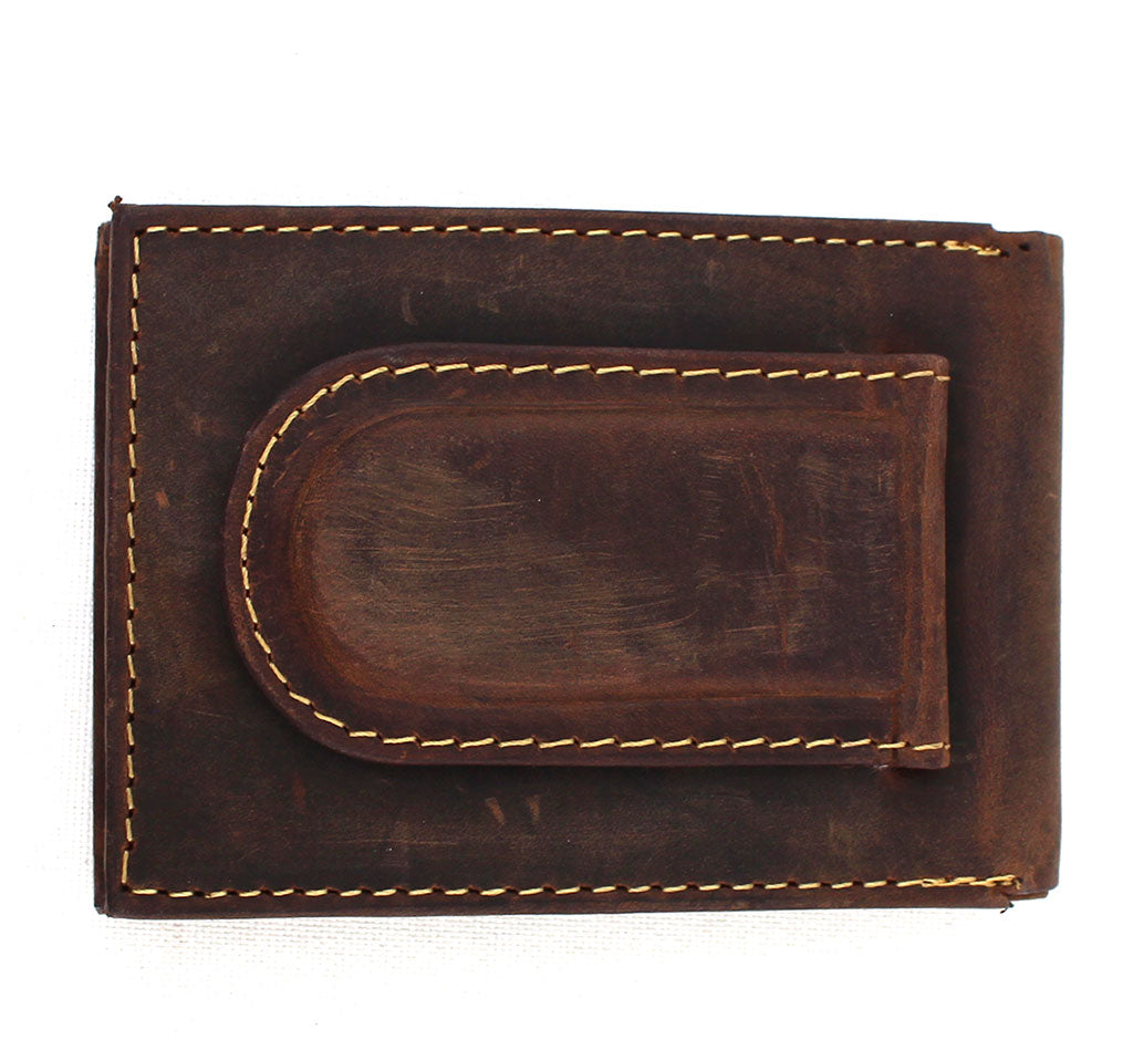 Paul And Taylor RFID Leather Bi-Fold Money Clip