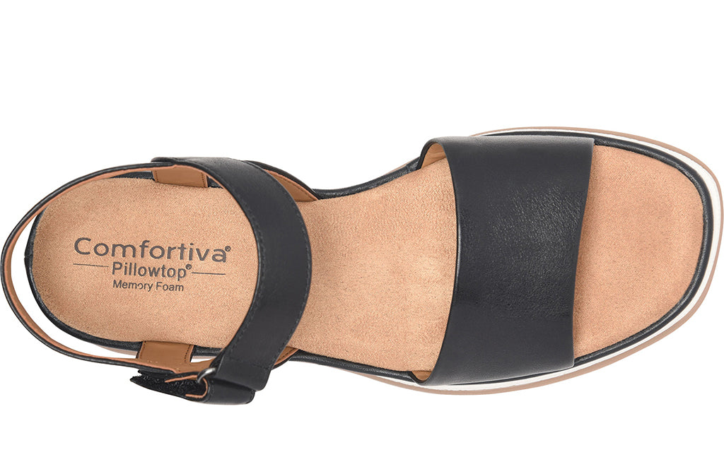 Comfortiva Women's Ash Sporty Slingback Wedge Sandal