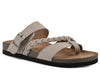 White Mountain Women's Hazy Braided Toe Loop Slide Sandal