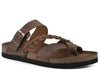 White Mountain Women's Hazy Braided Toe Loop Slide Sandal