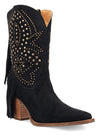 Dingo Women's Star Power Suede Fringe Stud Western Bootie