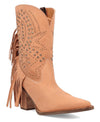 Dingo Women's Star Power Suede Fringe Stud Western Bootie