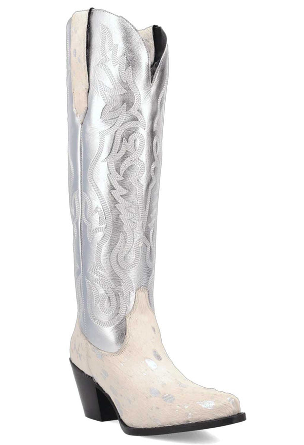 Dingo Women's Take No Bull Metallic Leather Western Tall Boot